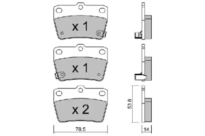 Комплект тормозных колодок (AISIN: BPTO-2901)